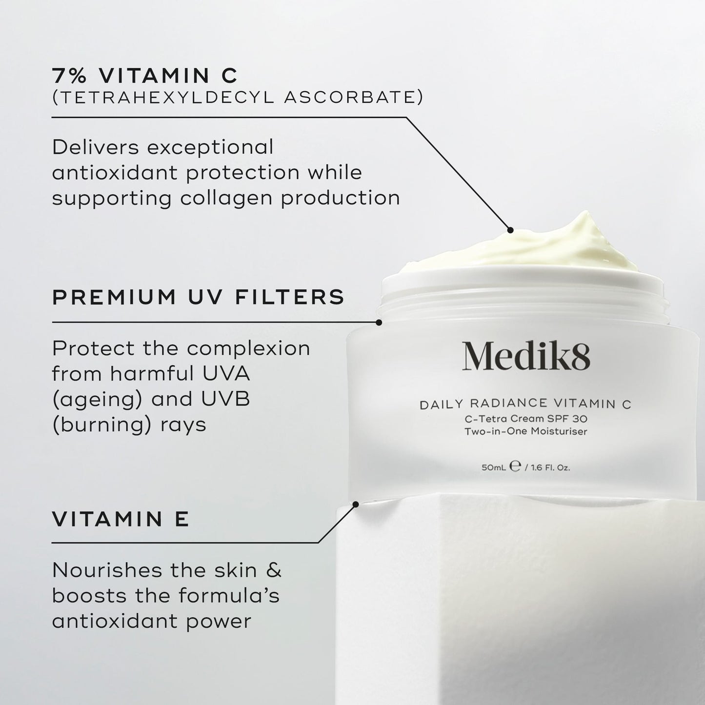 Medik8 Daily Radiance Vitamin C key ingredients