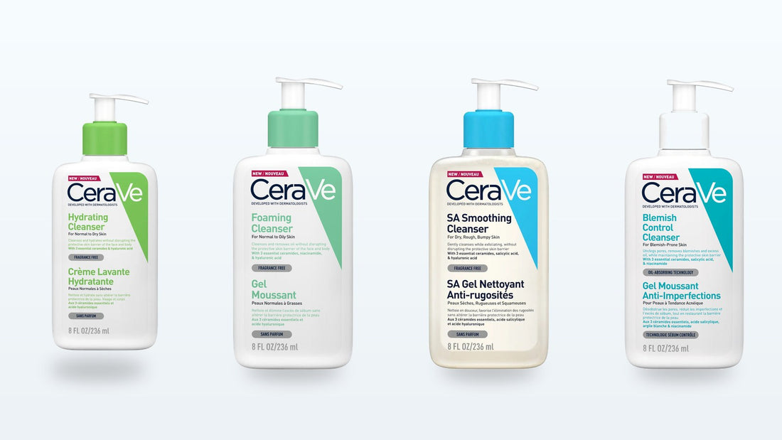 The CeraVe facial cleanser range