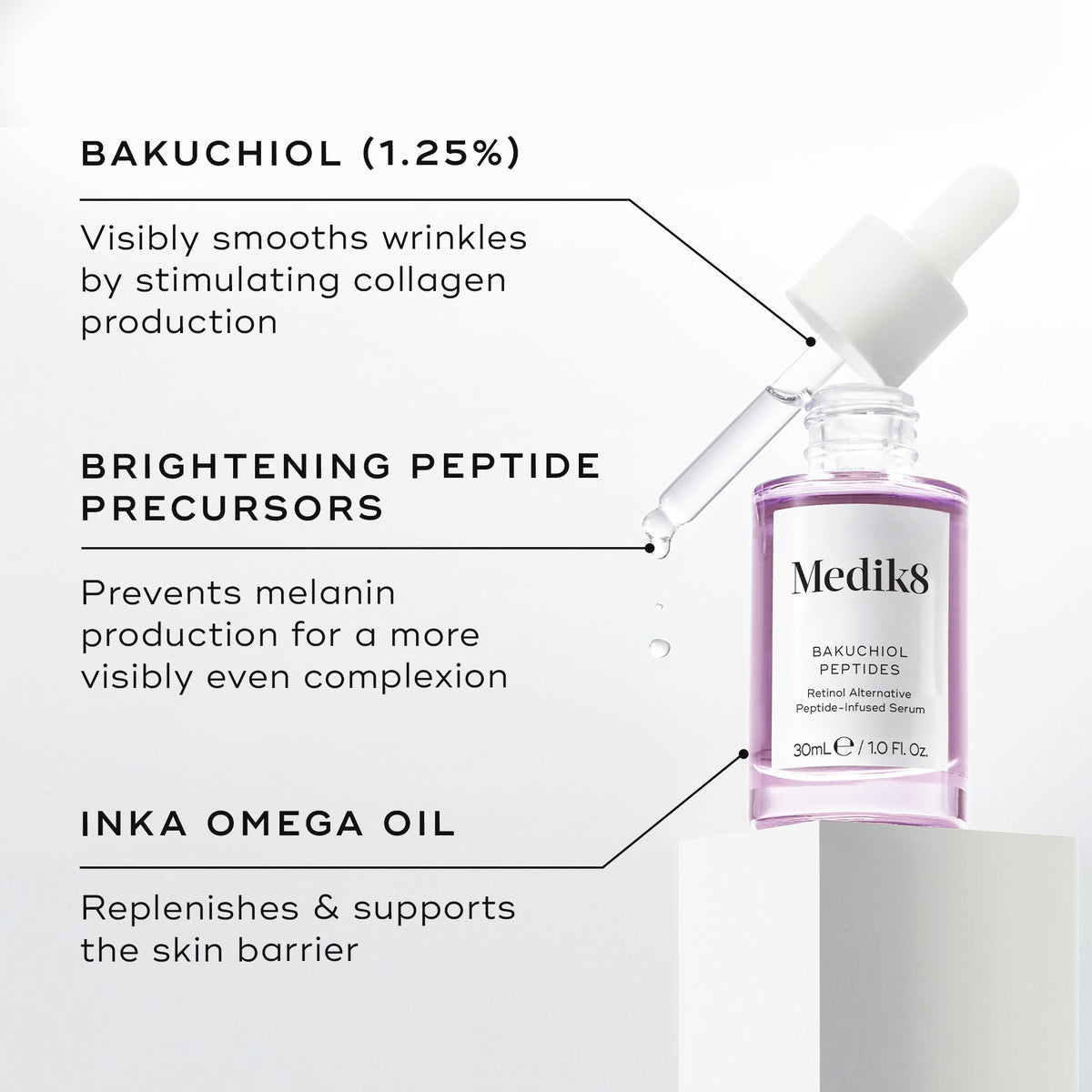 Medik8 Bakuchiol Peptides key ingredients