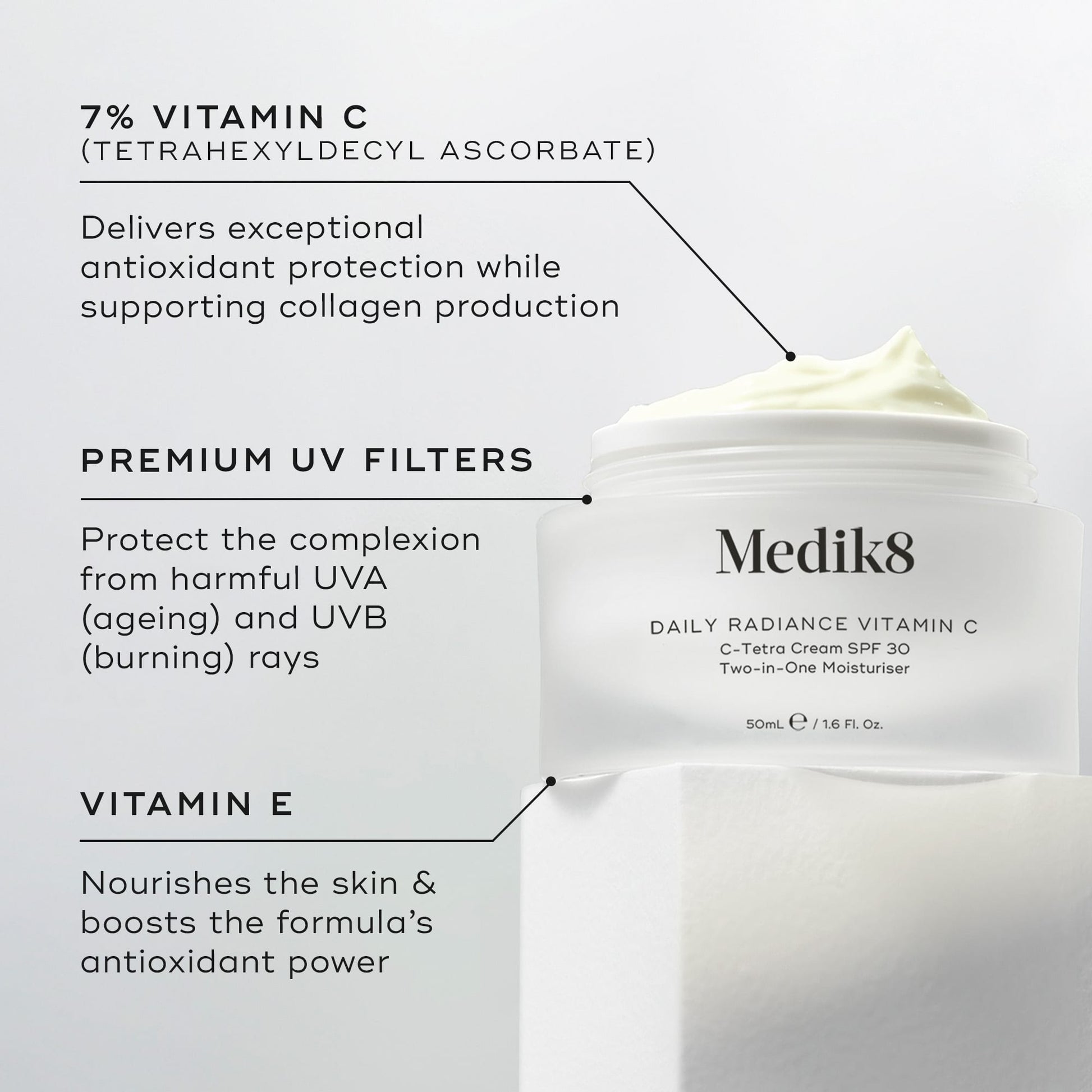 Medik8 Daily Radiance Vitamin C key ingredients