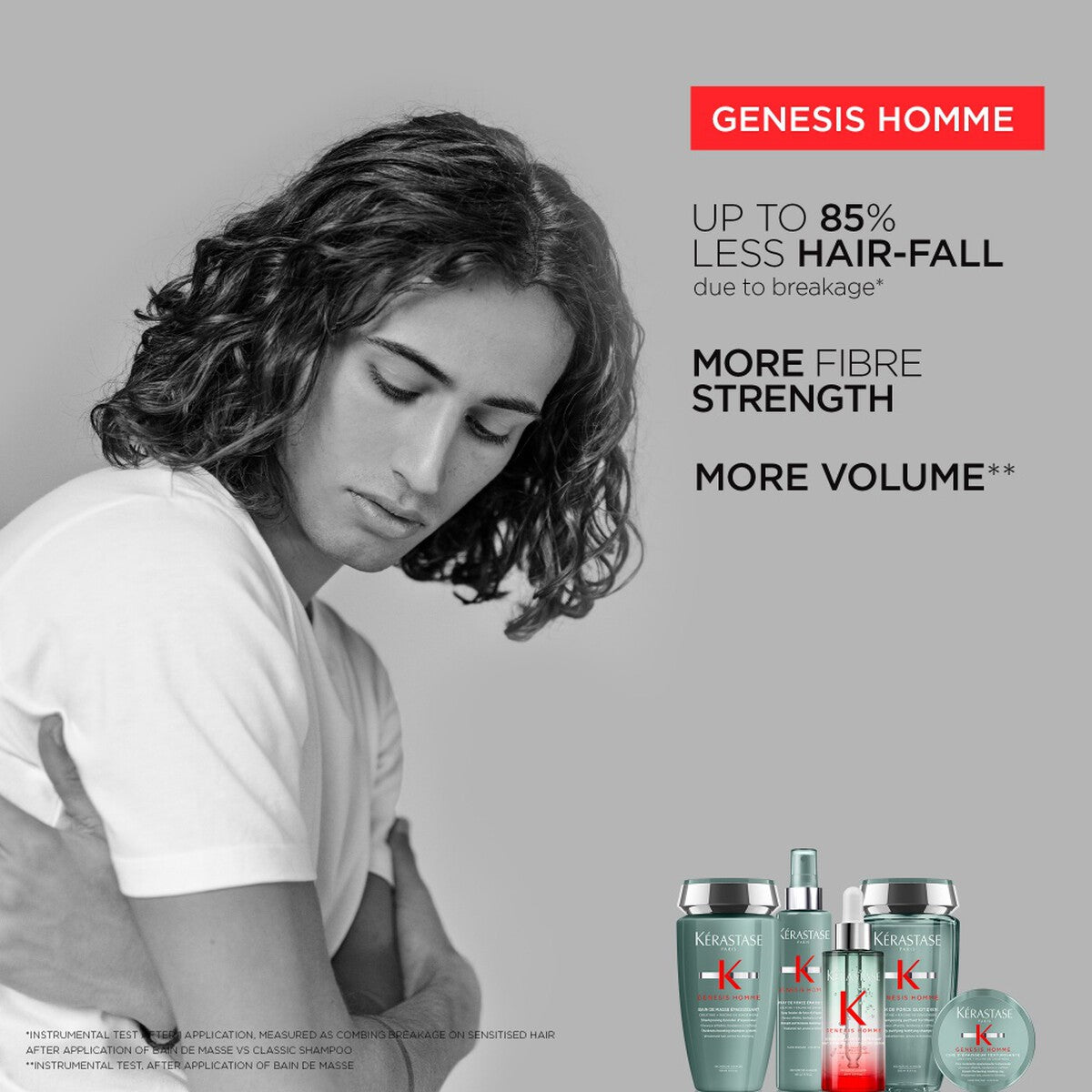 Kerastase Genesis Homme Bain De Masse Epaississant Shampoo 250ml