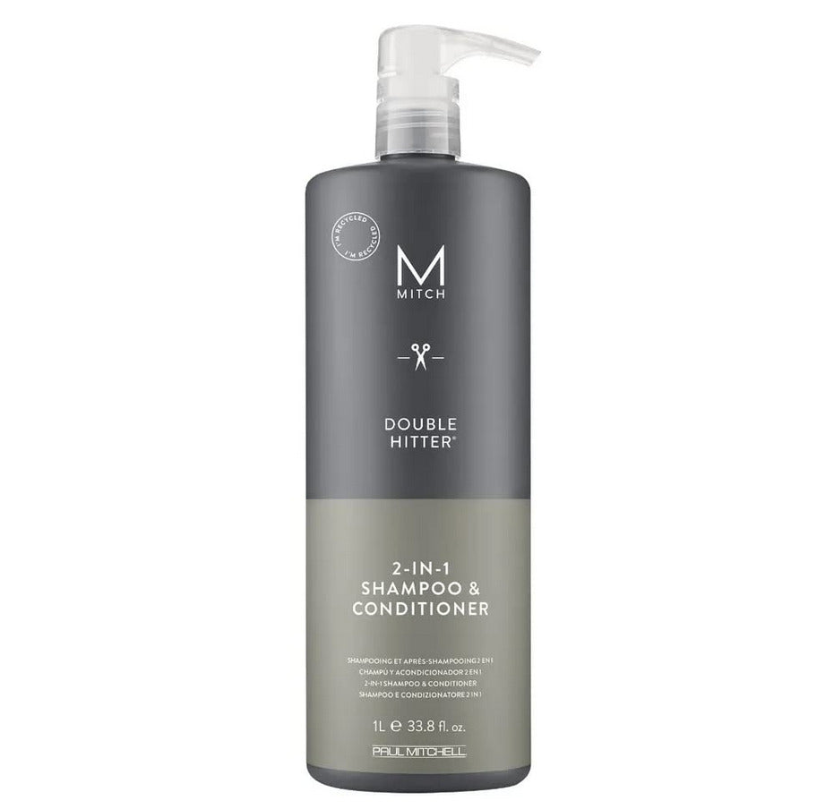Paul Mitchell Mitch Double Hitter 2-in-1 Shampoo and Conditioner 1000ml