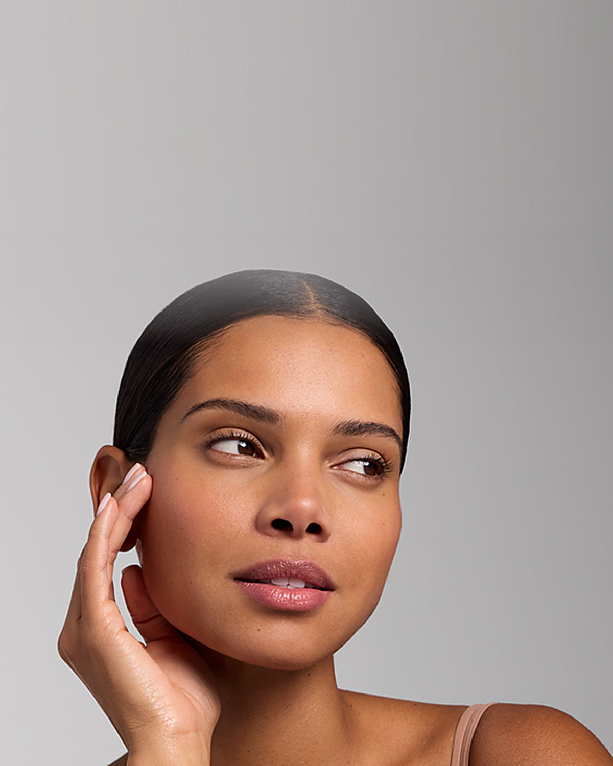 Model with clear, healthy skin
