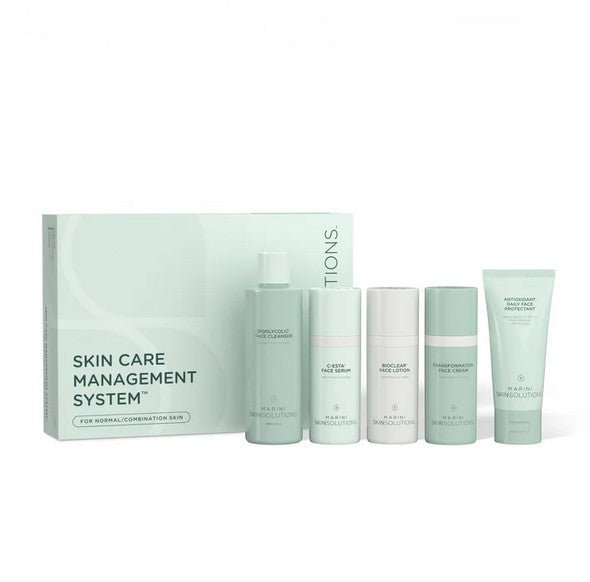 Marini Skin Solutions Skin Care Management System - Normal/Combination Skin with Antioxidant Daily Face Protectant SPF30
