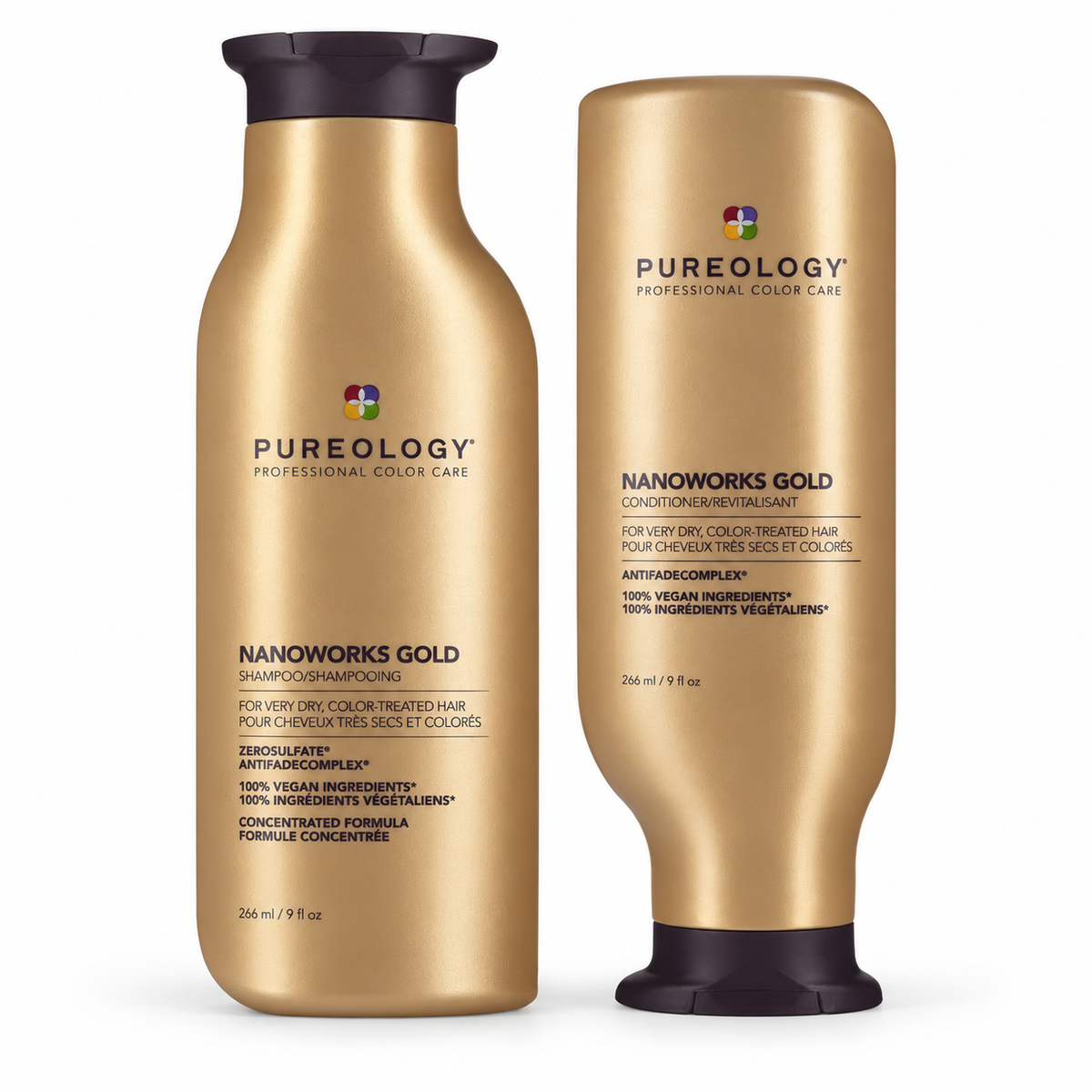 Pureology Nanoworks Gold Shampoo & Conditioner Duo 2 x 266ml — all included products