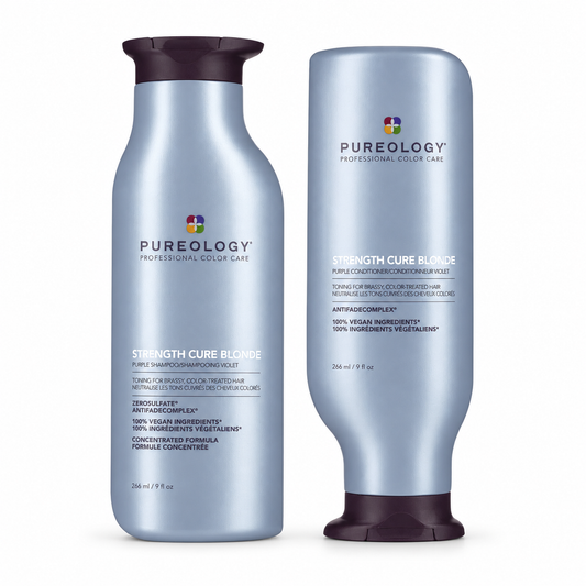 Pureology Strength Cure Blonde Shampoo & Conditioner Duo 2 x 266ml — all included products