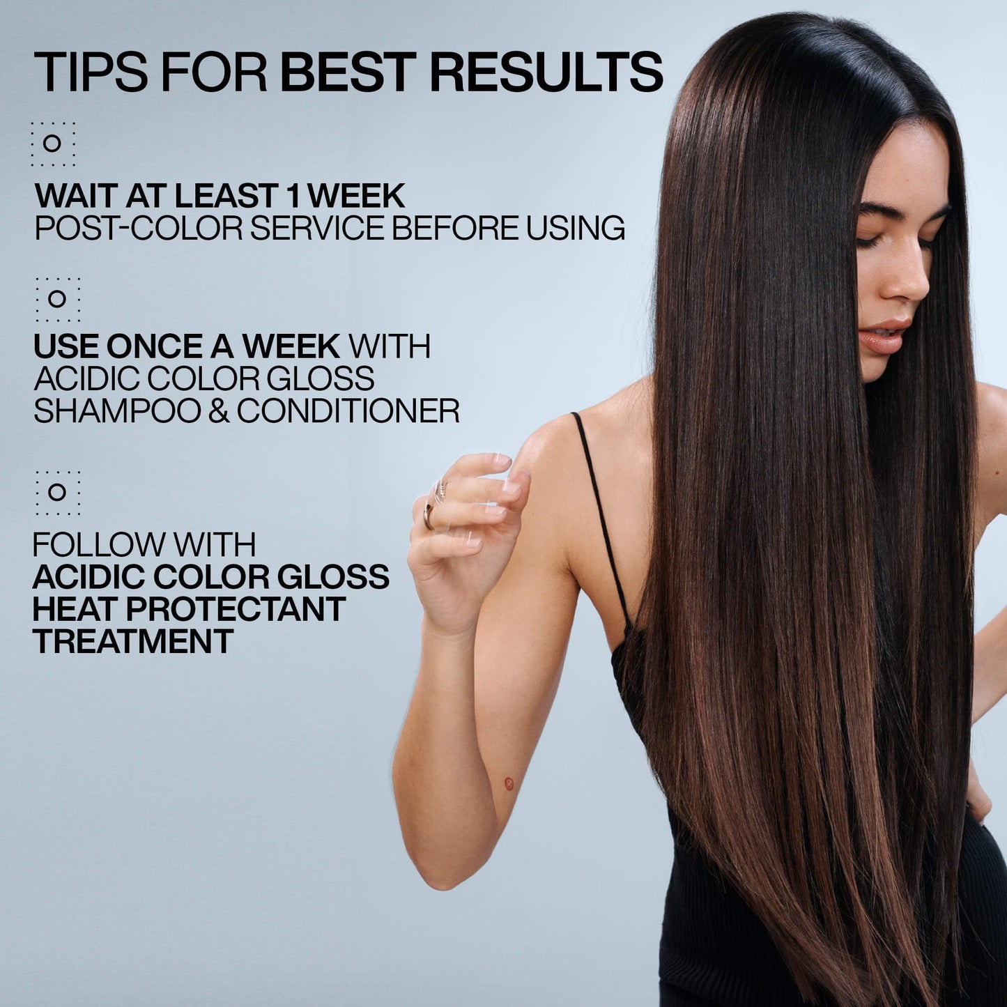 Redken Acidic Color Gloss glass-like shine result